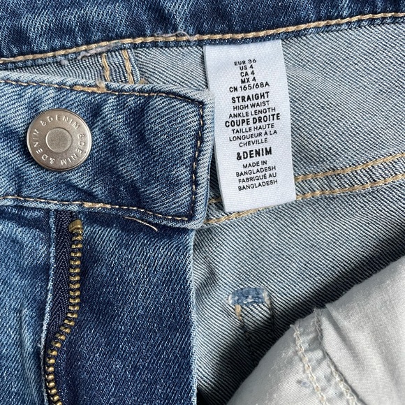 Straight high waisted jeans from H&M, size 4 - Picture 3 of 6